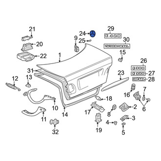 Mercedes-Benz OE - Rear Deck Lid Emblem