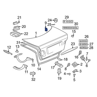 Mercedes-Benz OE - Rear Deck Lid Release Solenoid
