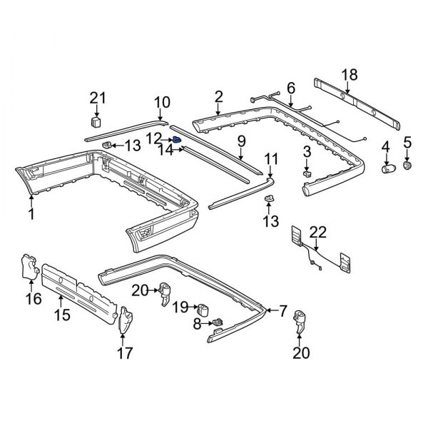 Bumper Impact Strip Clip