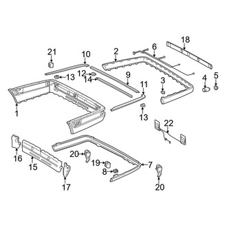 Mercedes-Benz OE - Rear Bumper - Bumper & Components (W/O AMG Sport Package), (Sedan)
