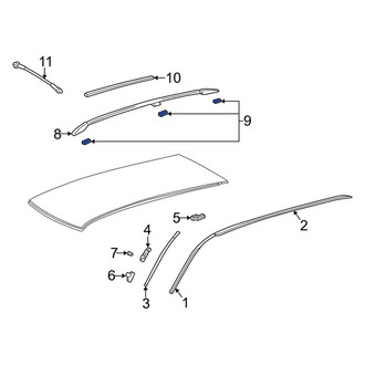 Mercedes-Benz OE - Roof Luggage Carrier Side Rail Gasket