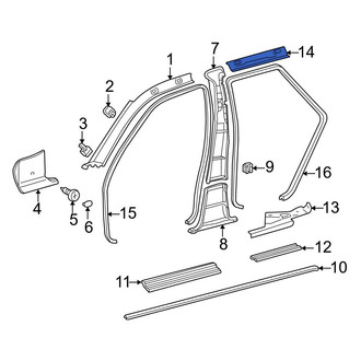 Mercedes-Benz OE - Left Roof Opening Trim