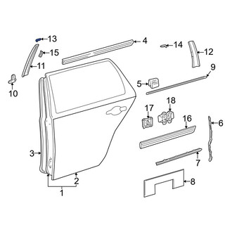Mercedes-Benz OE - Front Left Door Applique Insulator