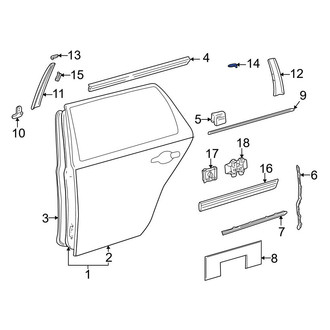 Mercedes-Benz OE - Rear Left Door Applique Insulator