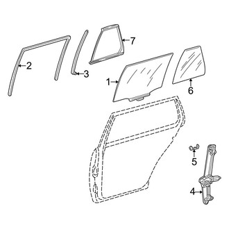 Mercedes-Benz OE - Rear Door - Glass & Hardware (Wagon)