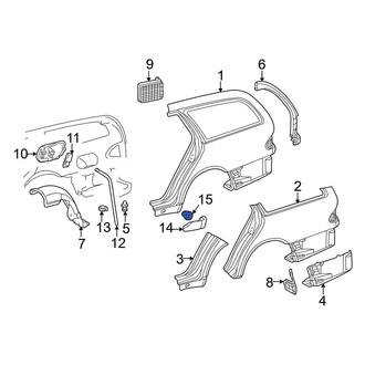 Mercedes-Benz OE - Wheel Arch Molding Clip