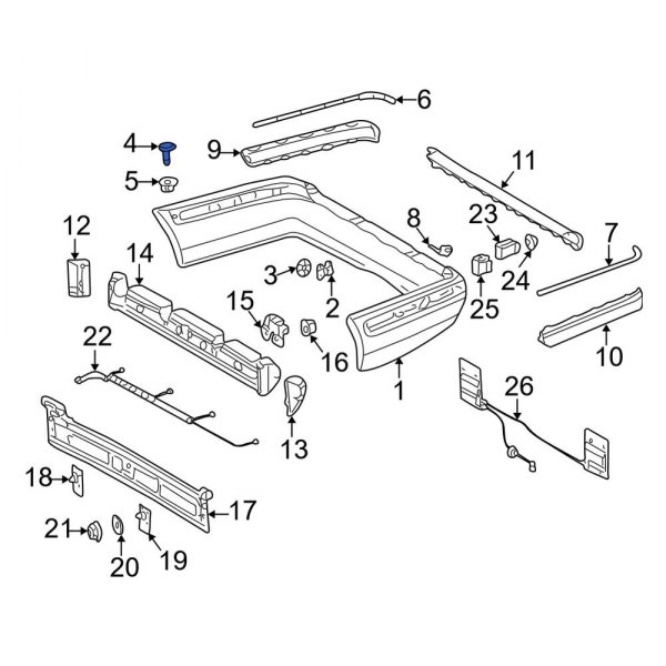 Bumper Cover Rivet