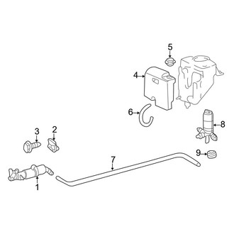 Mercedes-Benz OE - Front Lamps - Washer Components