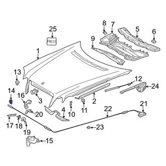 Mercedes-Benz OE - Front Hood Latch Striker Plate