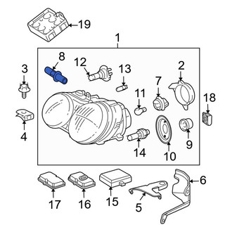 Mercedes-Benz OE - Front Parking Light Bulb Socket