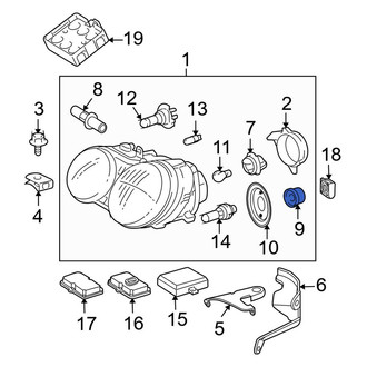 Mercedes-Benz OE - Front Headlight Socket