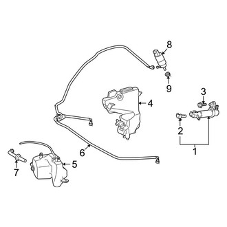 Mercedes-Benz OE - Front Lamps - Washer Components