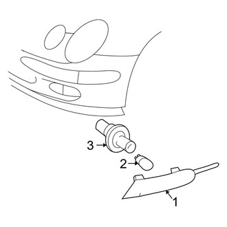 Mercedes-Benz OE - Front Lamps - Side Marker Lamps (Sedan)