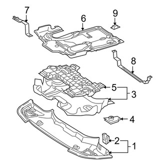 Mercedes-Benz OE - Radiator Support - Splash Shields (Sedan L6)