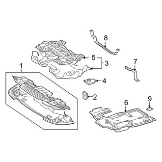 Mercedes-Benz OE - Radiator Support - Splash Shields (Sedan)