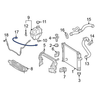 Mercedes-Benz OE - Engine Coolant Overflow Hose
