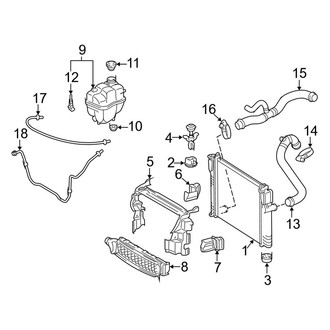Mercedes-Benz OE - Cooling - Radiator & Components (Sedan 5.0L)