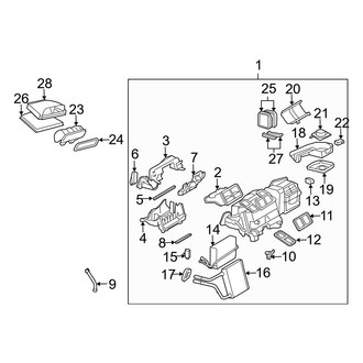 Mercedes-Benz OE - Air Conditioner & Heater - Evaporator & Heater Components (Base Sedan)