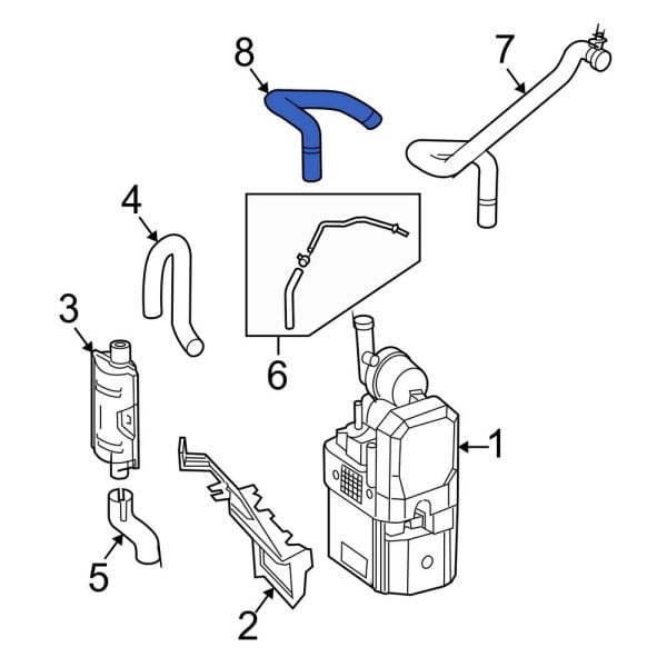 MercedesBenz OE 2118301396 HVAC Heater Hose