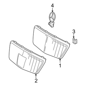 Mercedes-Benz OE - Hood & Grille - Grille & Components