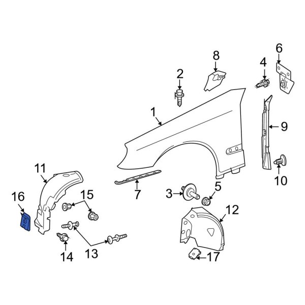 Fender Liner Nut