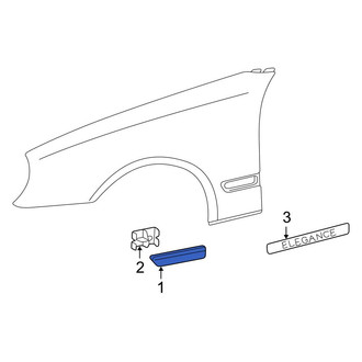 Mercedes-Benz OE - Left Fender Molding