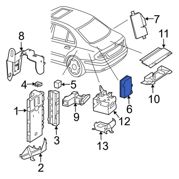 MercedesBenz OE 2115403845 Rear Battery Control Module