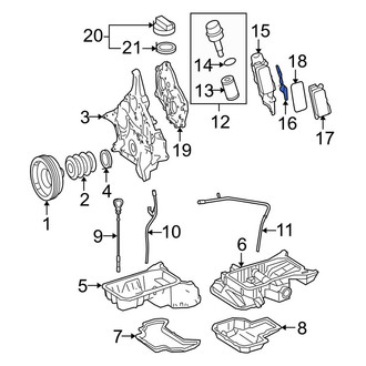 Mercedes-Benz OE - Engine Oil Filter Adapter Gasket