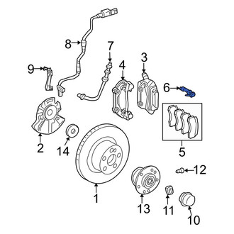 Mercedes-Benz OE - Front Left Disc Brake Pad Wear Sensor