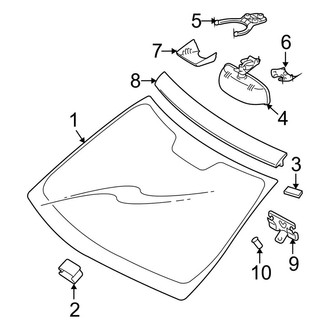 Mercedes-Benz OE - Windshield - Glass