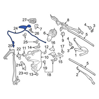 Mercedes-Benz OE - Front Windshield Washer Hose