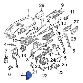 Mercedes-Benz OE - Right Instrument Panel Side Cover