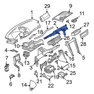 Mercedes-Benz OE - Left Instrument Panel Crossmember
