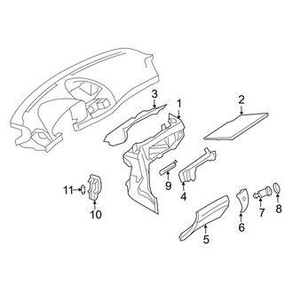 Mercedes-Benz OE - Instrument Panel - Glove Box
