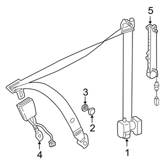 Mercedes-Benz OE - Restraint Systems - Front Seat Belts (Sedan)