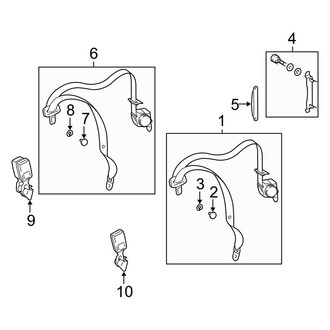 Mercedes-Benz OE - Restraint Systems - Rear Seat Belts