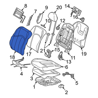 Mercedes-Benz OE - Front Seat Back Cushion Cover