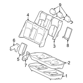 Mercedes-Benz OE - Seats & Tracks - Rear Seat Components (W/O Folding Seat)