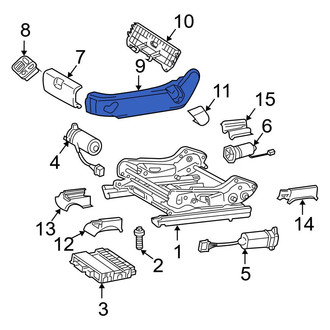 Mercedes-Benz OE - Rear Right Outer Seat Track Cover