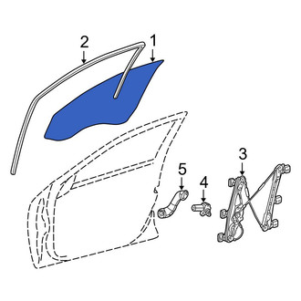 Mercedes-Benz OE - Rear Left Rearward Door Glass