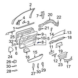 Mercedes-Benz OE - Front Right Inner Interior Door Handle