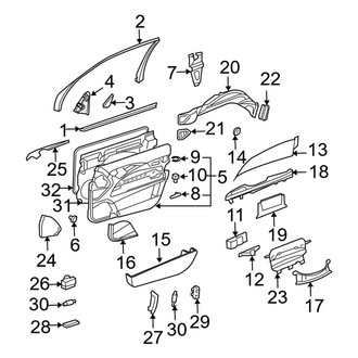 Mercedes-Benz OE - Front Door - Interior Trim