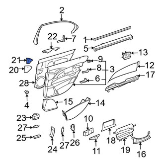 Mercedes-Benz OE - Rear Left Door Panel Insert