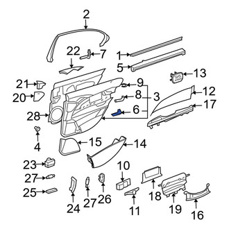 Mercedes-Benz OE - Front Right Inner Interior Door Handle