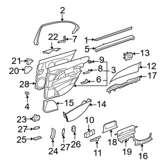 Mercedes-Benz OE - Rear Door - Interior Trim