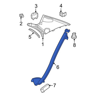 Mercedes-Benz OE - Rear Left Lower Interior Quarter Panel Trim Panel