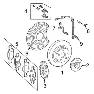 Mercedes-Benz OE - Rear Suspension - Brake Components