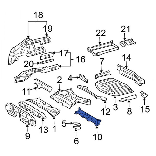 Floor Pan Crossmember