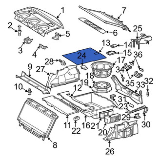 Mercedes-Benz OE - Rear Trunk Floor Access Cover