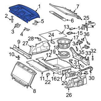 Mercedes-Benz OE - Rear Package Tray Trim